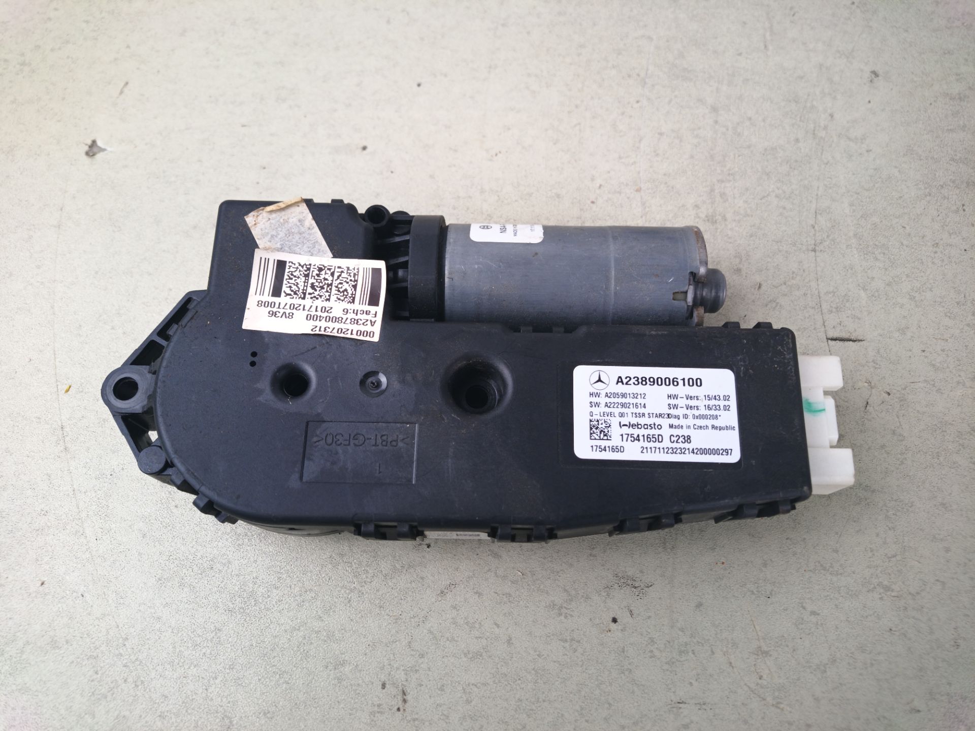 MOTOR TECHO ELECTRICO Mercedes-Benz E Coupe (BM 238)