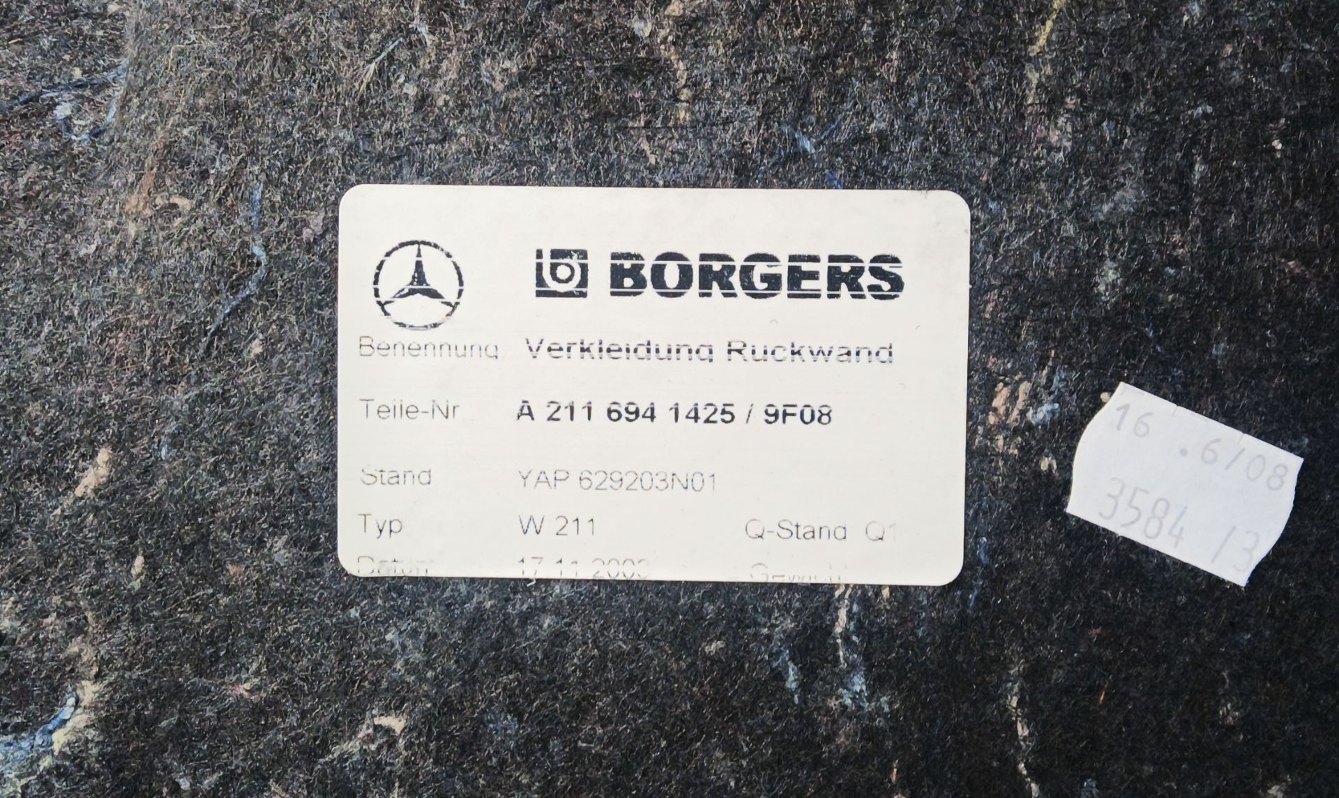 ALFOMBRA MALETERO Mercedes-Benz CLS (BM 219)