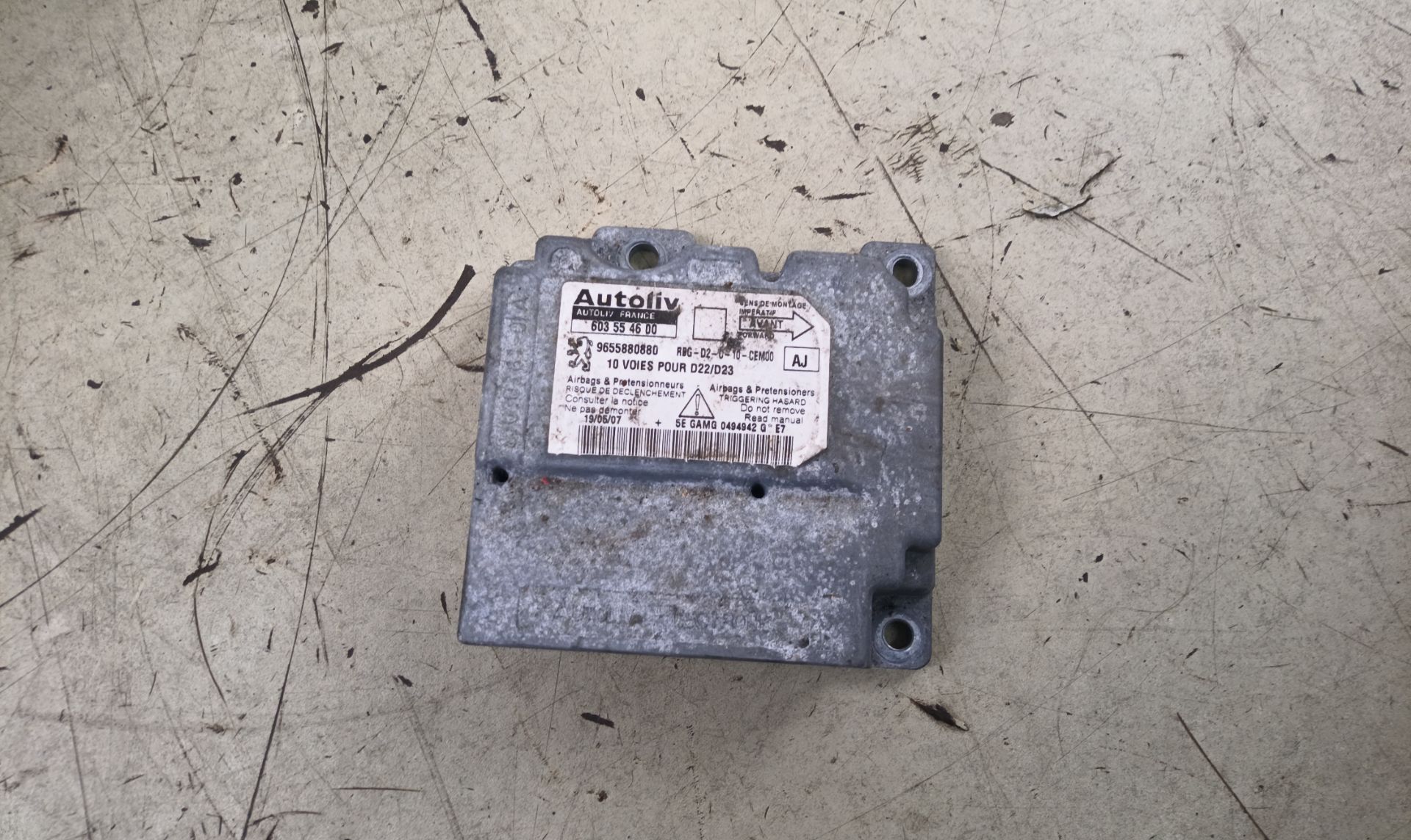 CENTRALITA AIRBAG Peugeot 407 SW