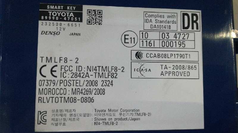 8999047051 MODULO ELECTRONICO TOYOTA PRIUS 2010 2704 devimagesvext/08283e45-1ba6-4c70-9a92-5b0ff35685bb/migcrv/imagenes/000/000/171/000000171546.jpeg