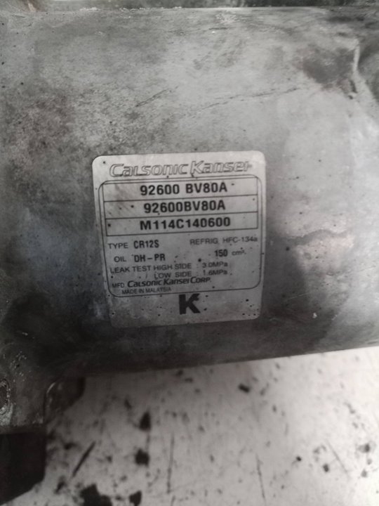 92600BV80A COMPRESOR AIRE ACONDICIONADO NISSAN JUKE 2015 24290 devimagesvext/08283e45-1ba6-4c70-9a92-5b0ff35685bb/migcrv/imagenes/000/000/483/000000483524.jpeg