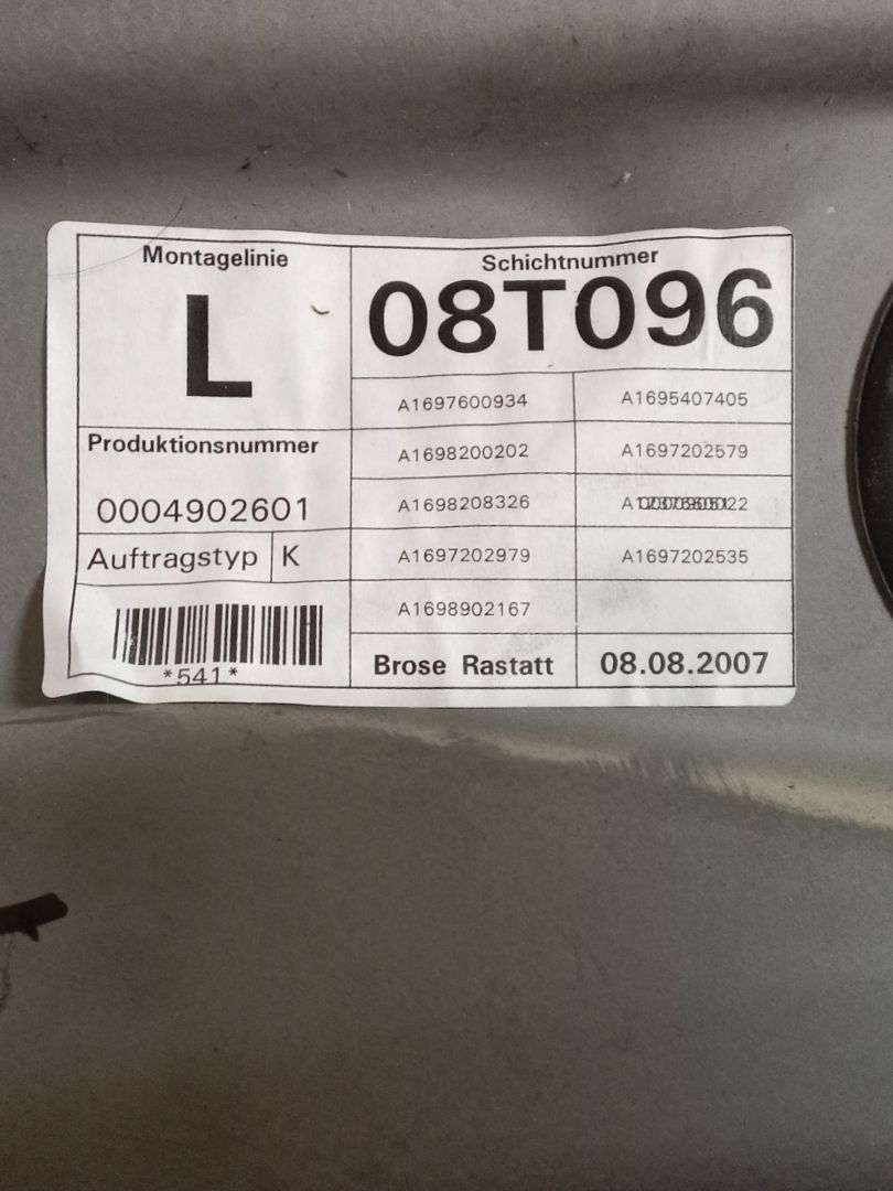 A1697202979 ELEVALUNAS DELANTERO IZQUIERDO MERCEDES-BENZ A 2007 8810 devimagesvext/08283e45-1ba6-4c70-9a92-5b0ff35685bb/migcrv/imagenes/000/000/567/000000567851.jpeg