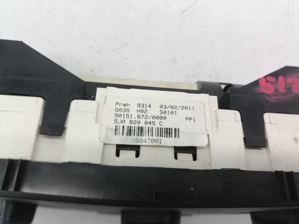 5J0820045C MANDO CALEFACCION AIRE ACONDICIONADO SKODA FABIA 2011 25369 devimagesvext/08283e45-1ba6-4c70-9a92-5b0ff35685bb/migcrv/imagenes/000/000/617/000000617643.jpeg