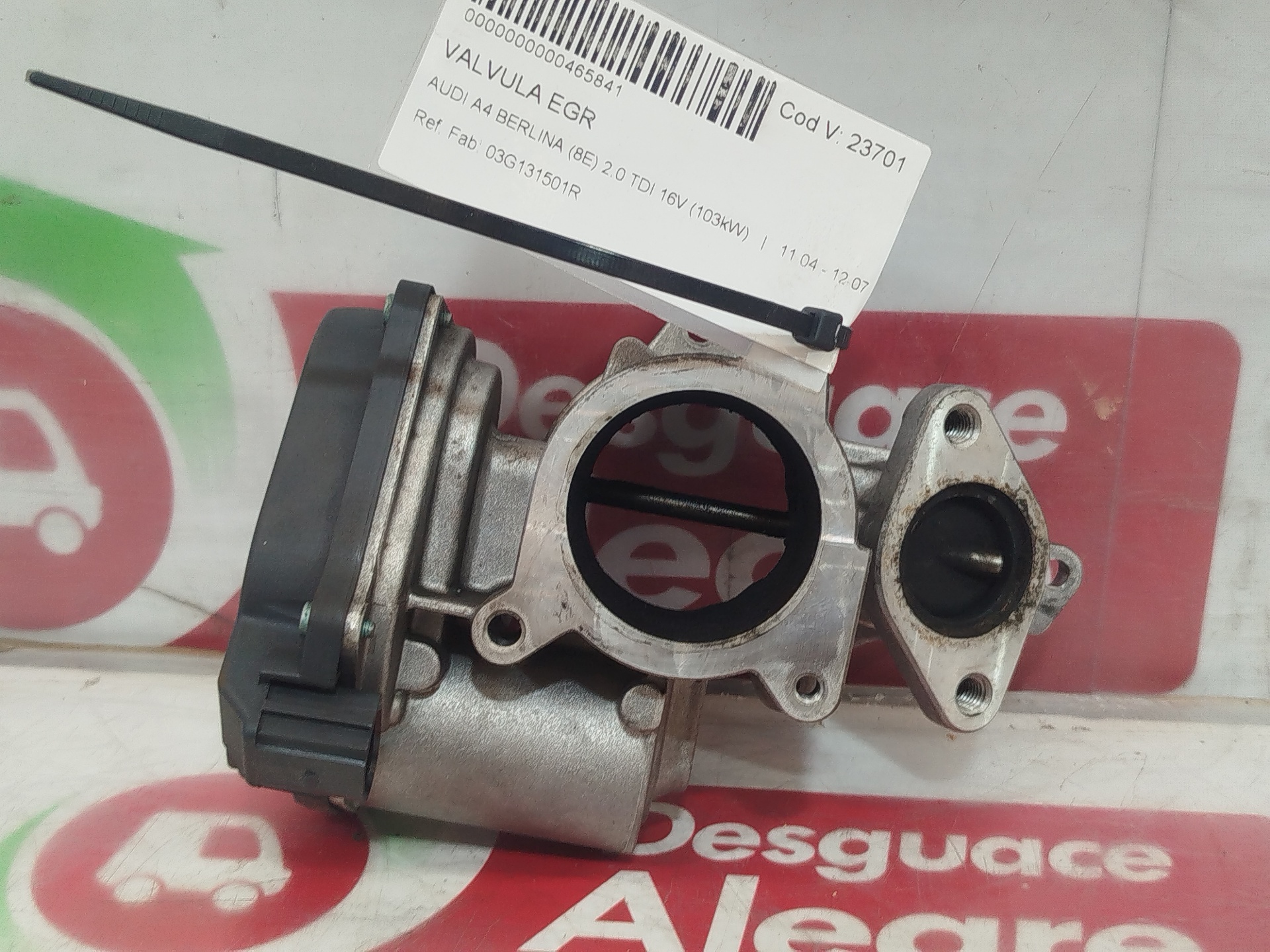 AUDI A4 BERLINA VALVULA EGR AUDI A4 BERLINA VALVULA EGR