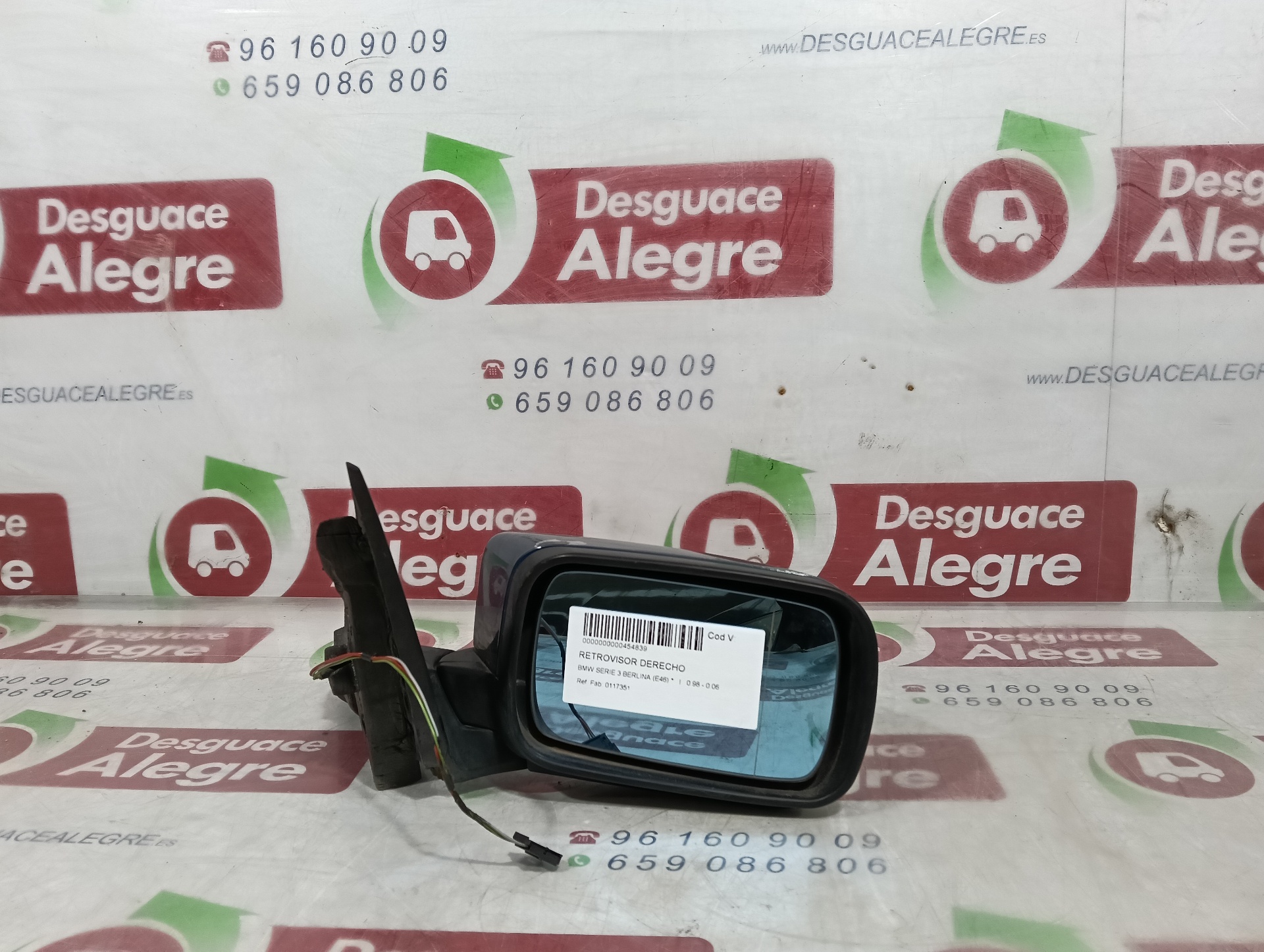 BMW 3 BERLINA RETROVISOR DERECHO BMW 3 BERLINA RETROVISOR DERECHO