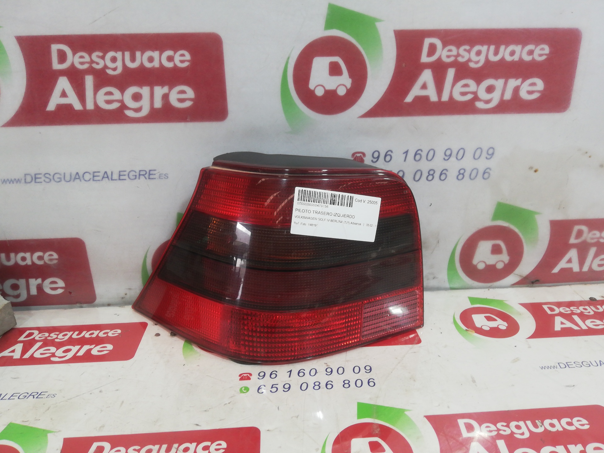 VOLKSWAGEN GOLF IV BERLINA PILOTO TRASERO IZQUIERDO VOLKSWAGEN GOLF IV BERLINA PILOTO TRASERO IZQUIERDO