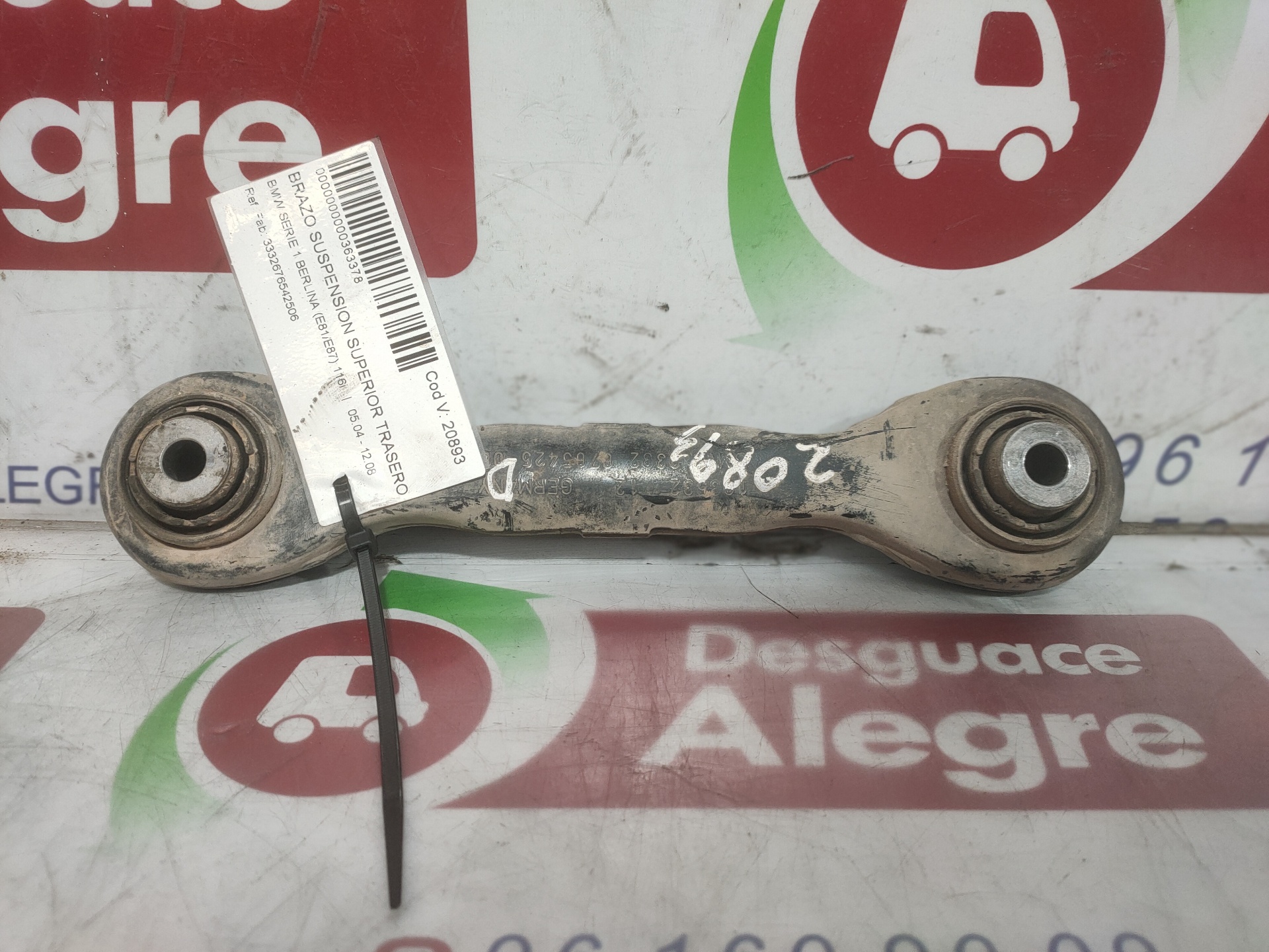 BMW 1 BERLINA BRAZO SUSPENSION SUPERIOR TRASERO DERECHO BMW 1 BERLINA BRAZO SUSPENSION SUPERIOR TRASERO DERECHO
