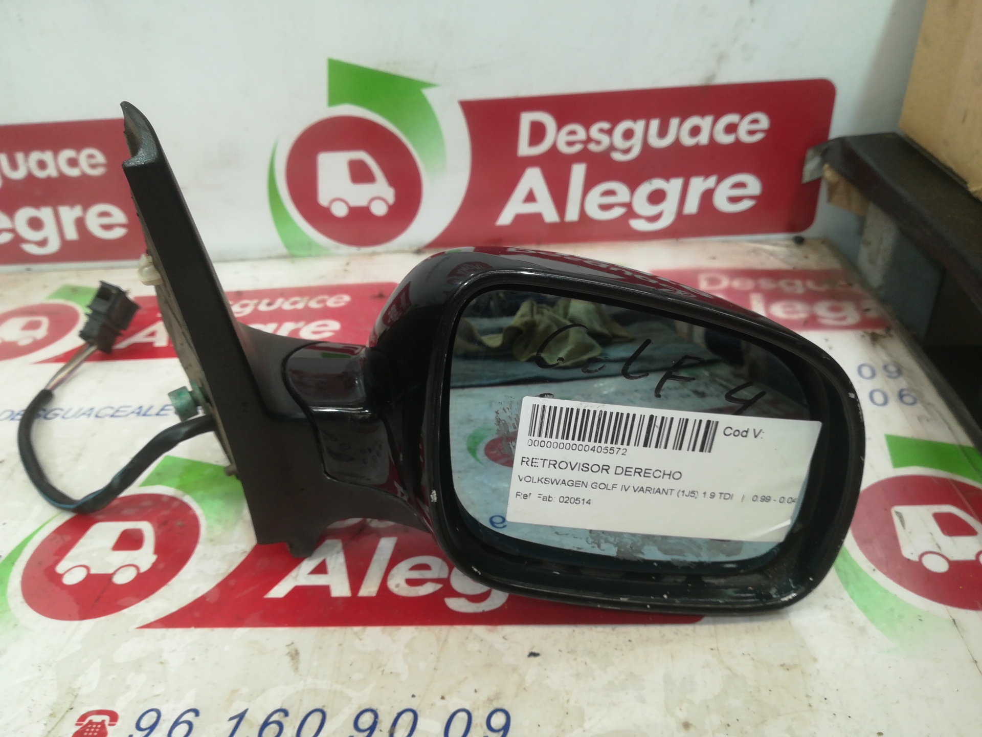 VOLKSWAGEN GOLF IV VARIANT RETROVISOR DERECHO VOLKSWAGEN GOLF IV VARIANT RETROVISOR DERECHO