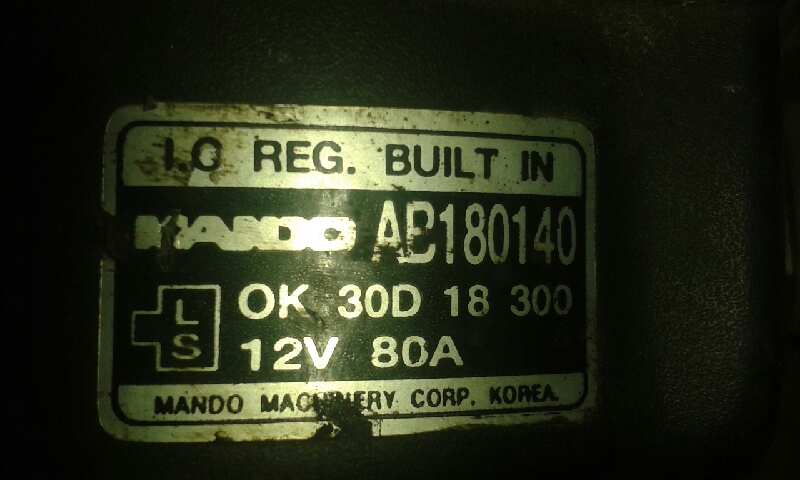 KIA SHUMA II ALTERNADOR KIA SHUMA II ALTERNADOR
