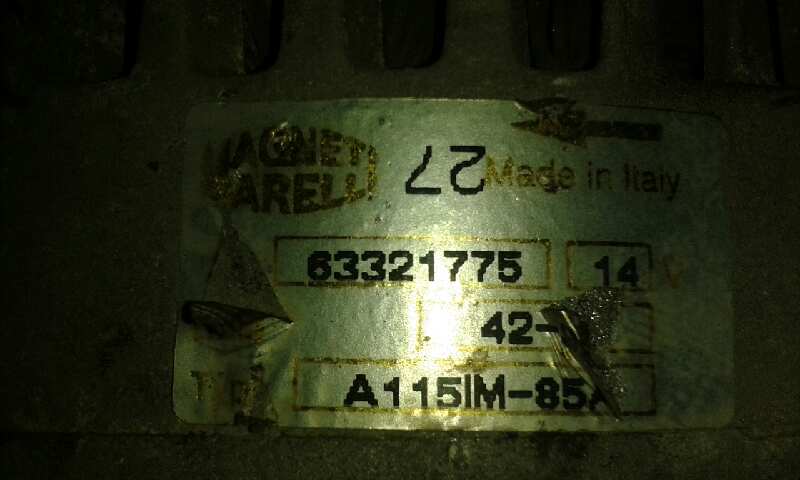 FIAT I PUNTO 176 BERLINA ALTERNADOR FIAT I PUNTO 176 BERLINA ALTERNADOR