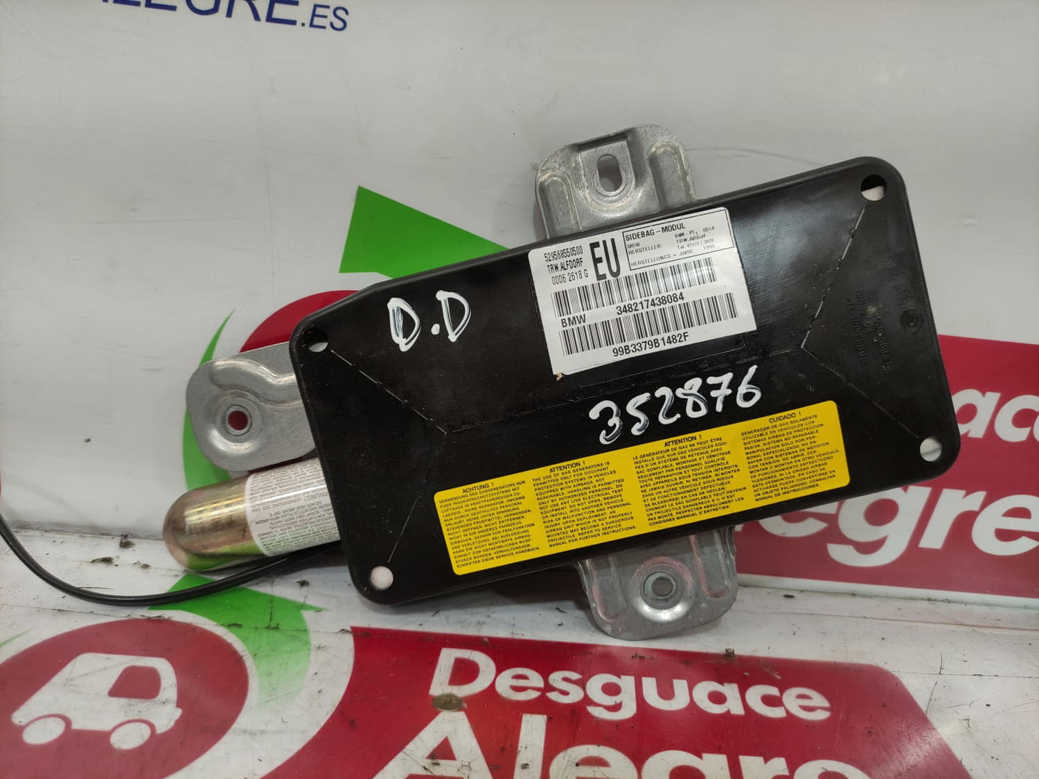 BMW 3 BERLINA AIRBAG LATERAL DELANTERO DERECHO BMW 3 BERLINA AIRBAG LATERAL DELANTERO DERECHO
