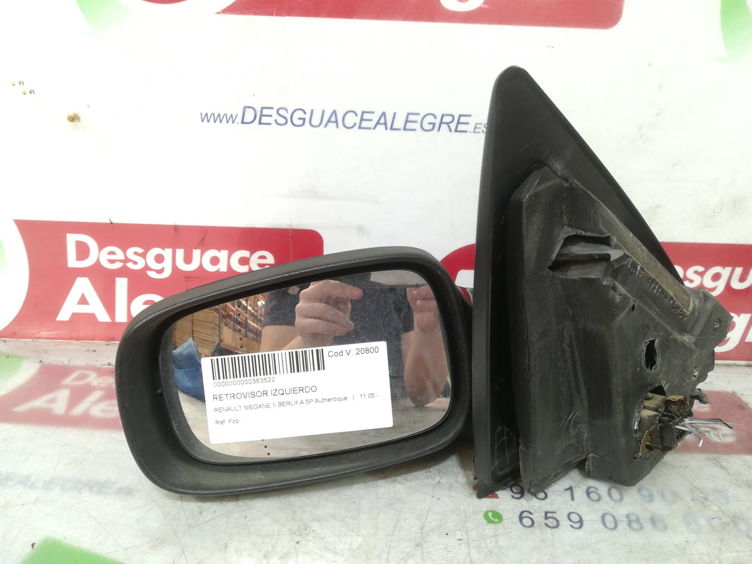 RENAULT MEGANE II BERLINA 5P RETROVISOR IZQUIERDO RENAULT MEGANE II BERLINA 5P RETROVISOR IZQUIERDO