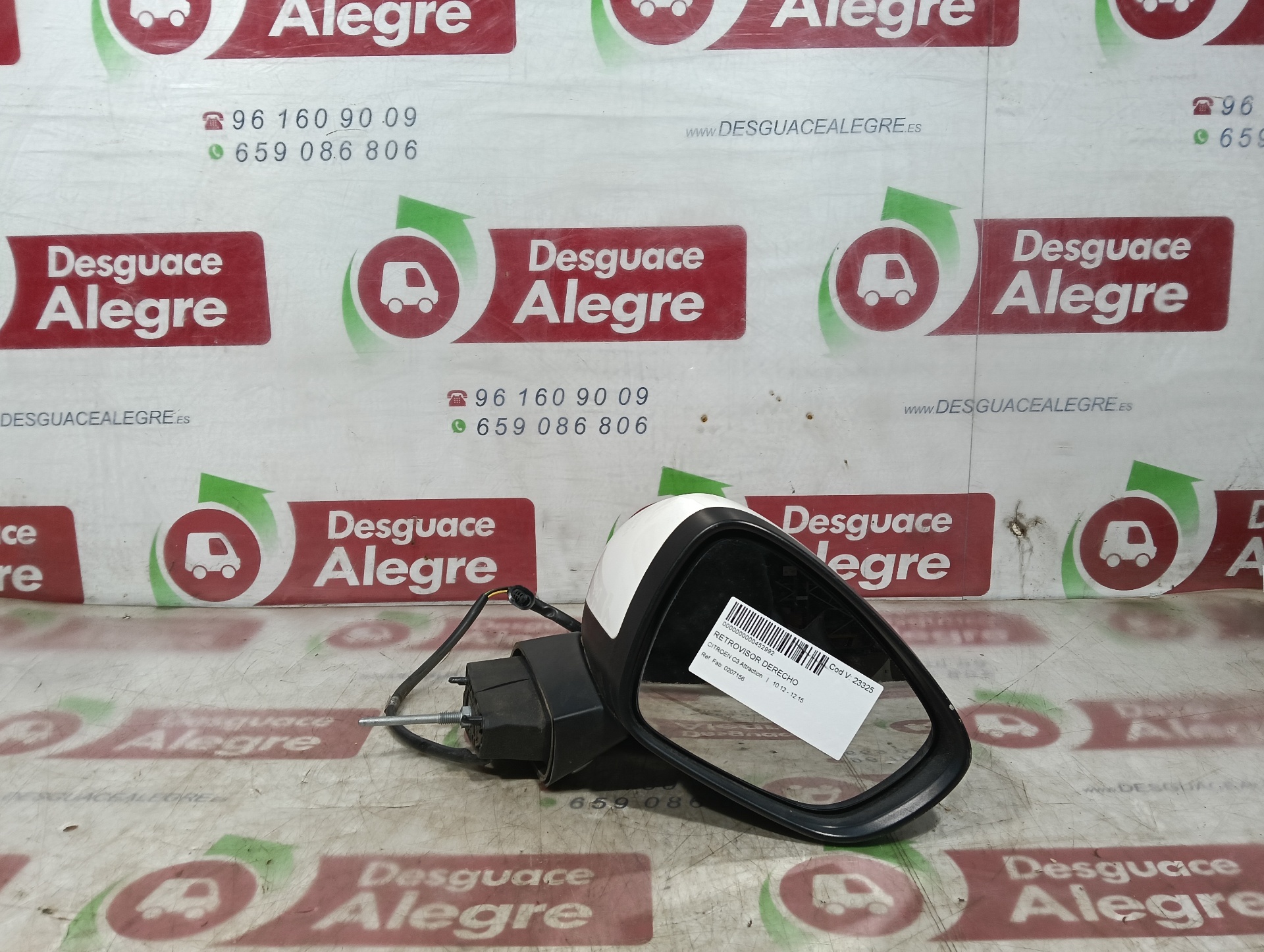 CITROEN C3 RETROVISOR DERECHO CITROEN C3 RETROVISOR DERECHO