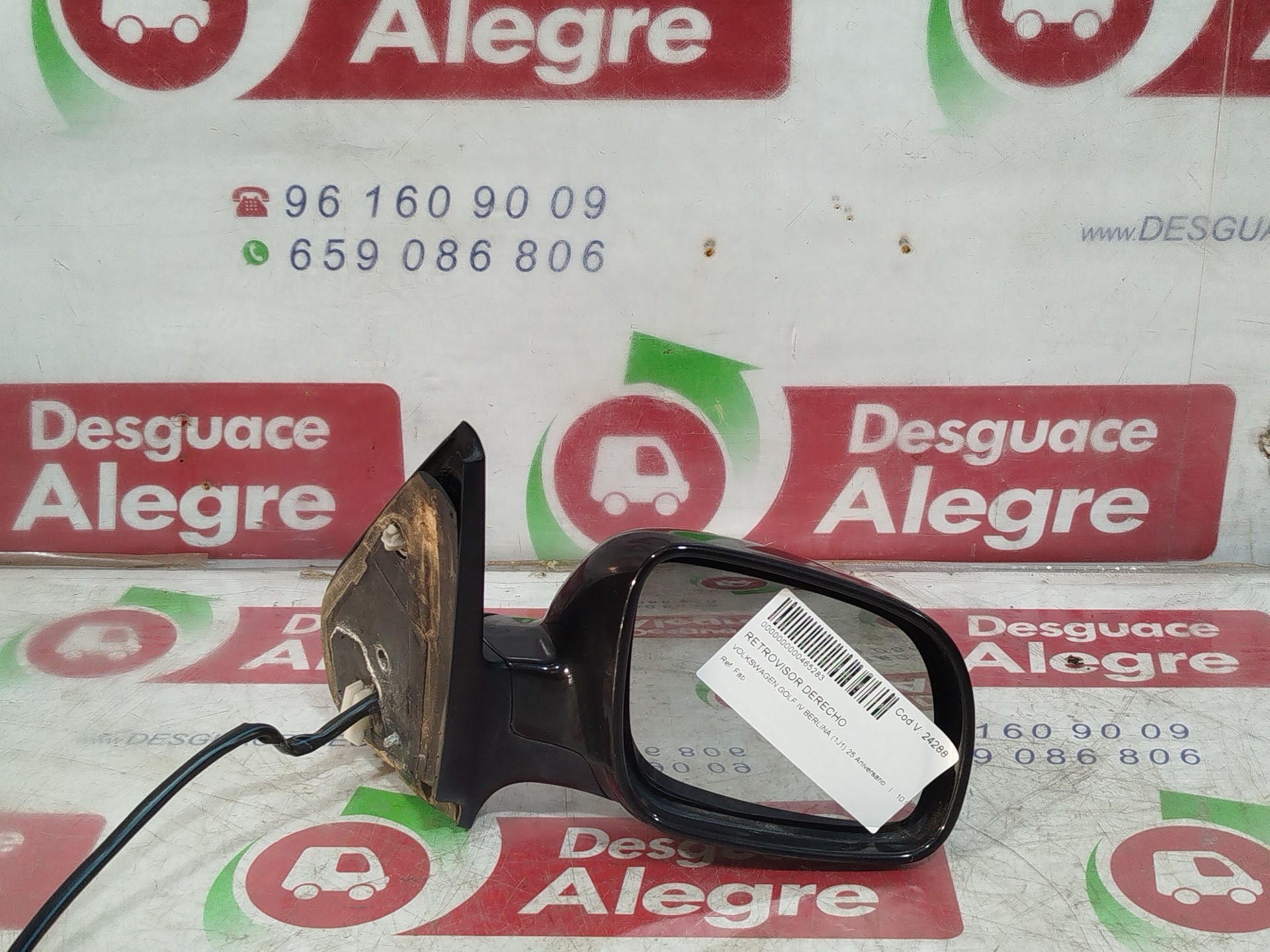 VOLKSWAGEN GOLF IV BERLINA RETROVISOR DERECHO VOLKSWAGEN GOLF IV BERLINA RETROVISOR DERECHO