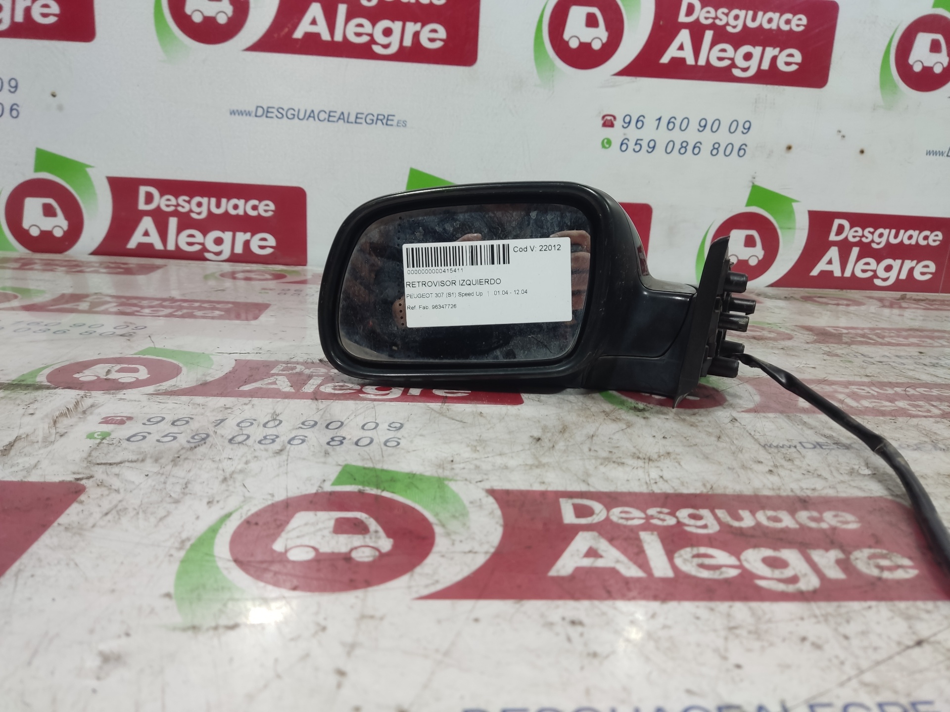 PEUGEOT 307 RETROVISOR IZQUIERDO PEUGEOT 307 RETROVISOR IZQUIERDO