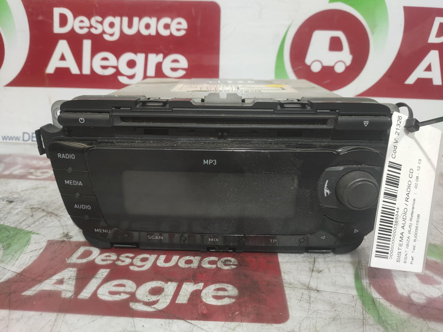 SEAT IBIZA BERLINA SISTEMA AUDIO RADIO CD SEAT IBIZA BERLINA SISTEMA AUDIO RADIO CD