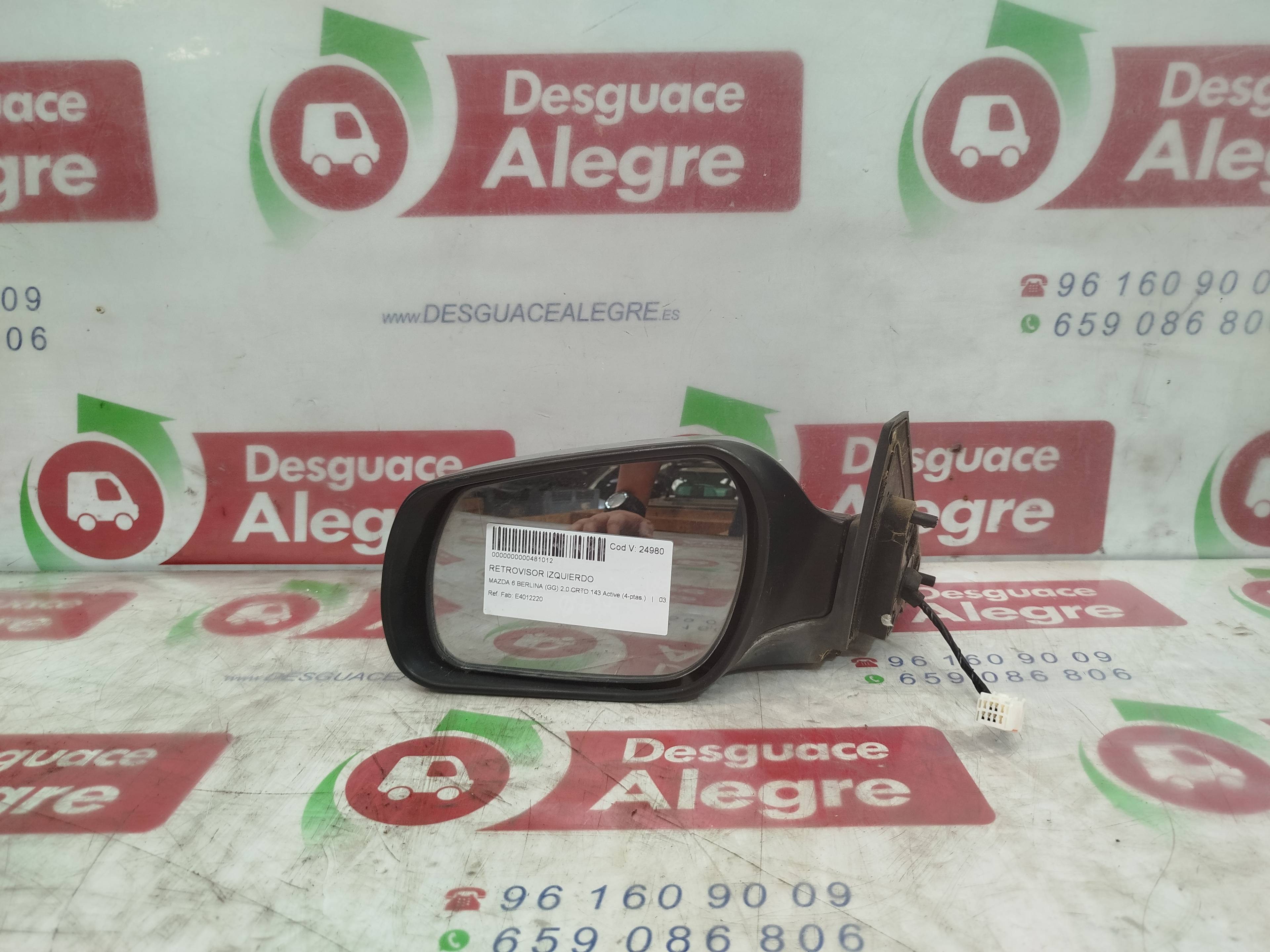 MAZDA 6 BERLINA RETROVISOR IZQUIERDO MAZDA 6 BERLINA RETROVISOR IZQUIERDO