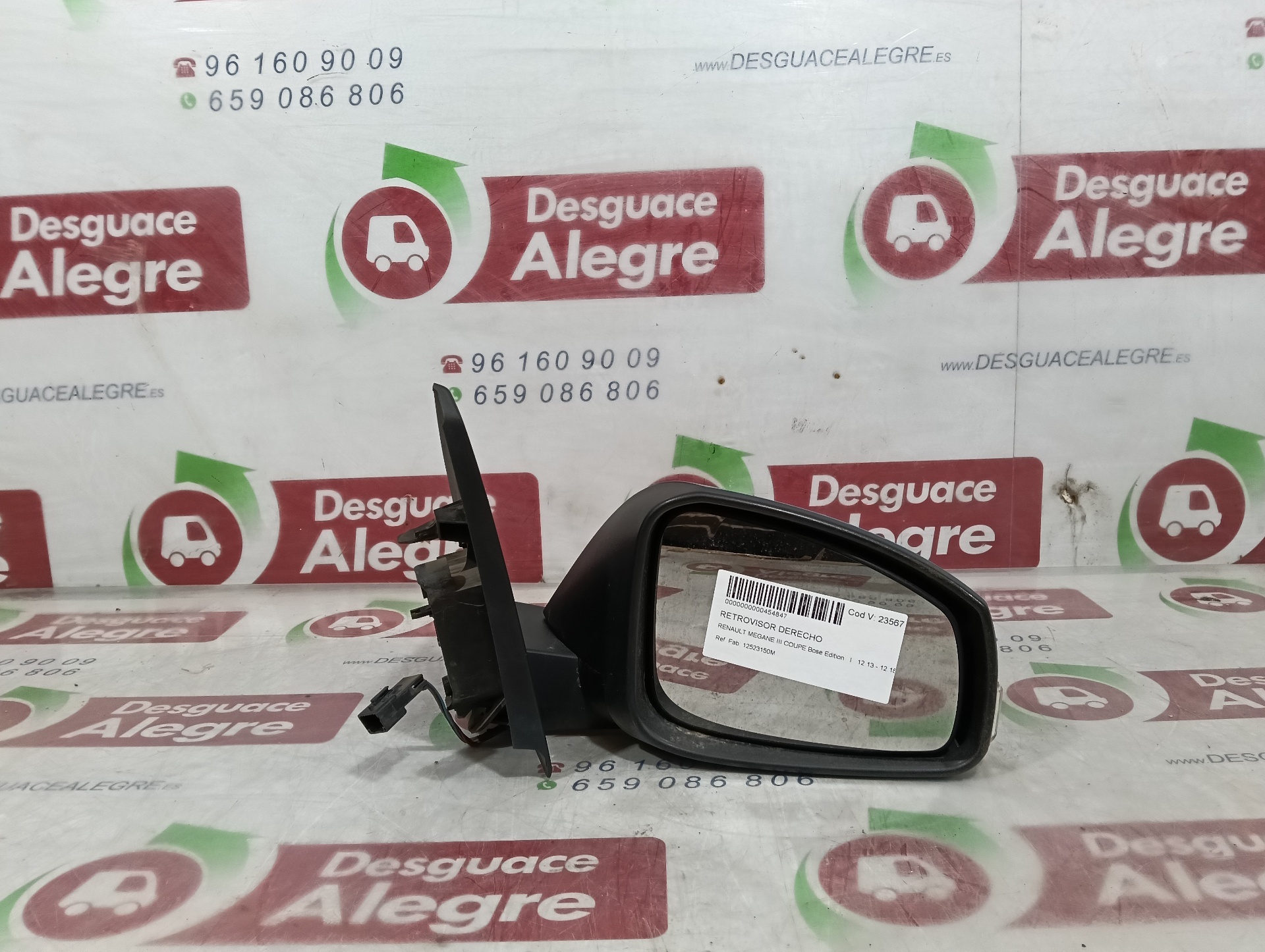 RENAULT MEGANE III COUPE RETROVISOR DERECHO RENAULT MEGANE III COUPE RETROVISOR DERECHO