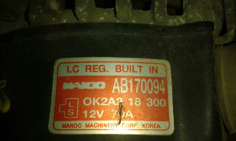 KIA SHUMA ALTERNADOR KIA SHUMA ALTERNADOR