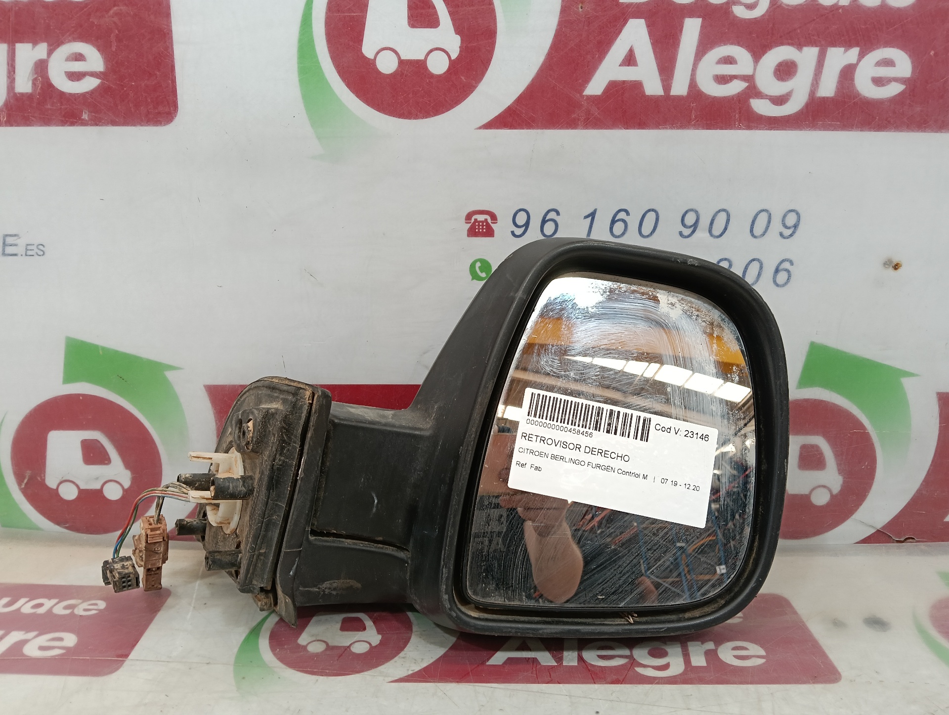 CITROEN BERLINGO FURGÓN RETROVISOR DERECHO CITROEN BERLINGO FURGÓN RETROVISOR DERECHO