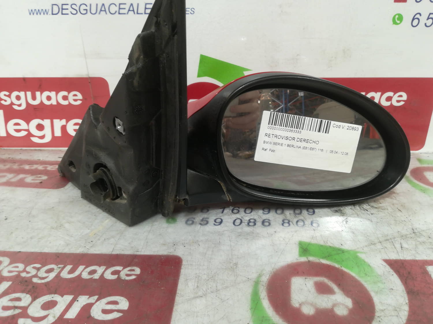 BMW 1 BERLINA RETROVISOR DERECHO BMW 1 BERLINA RETROVISOR DERECHO