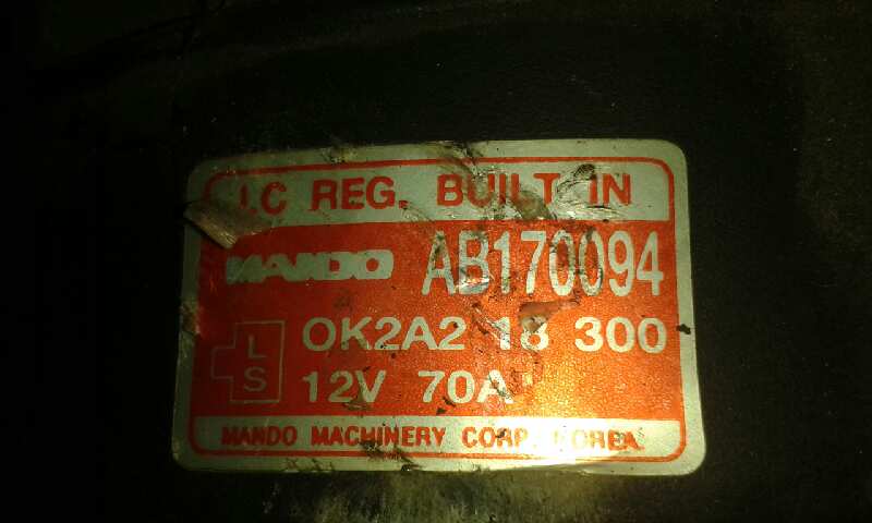 KIA SHUMA ALTERNADOR KIA SHUMA ALTERNADOR