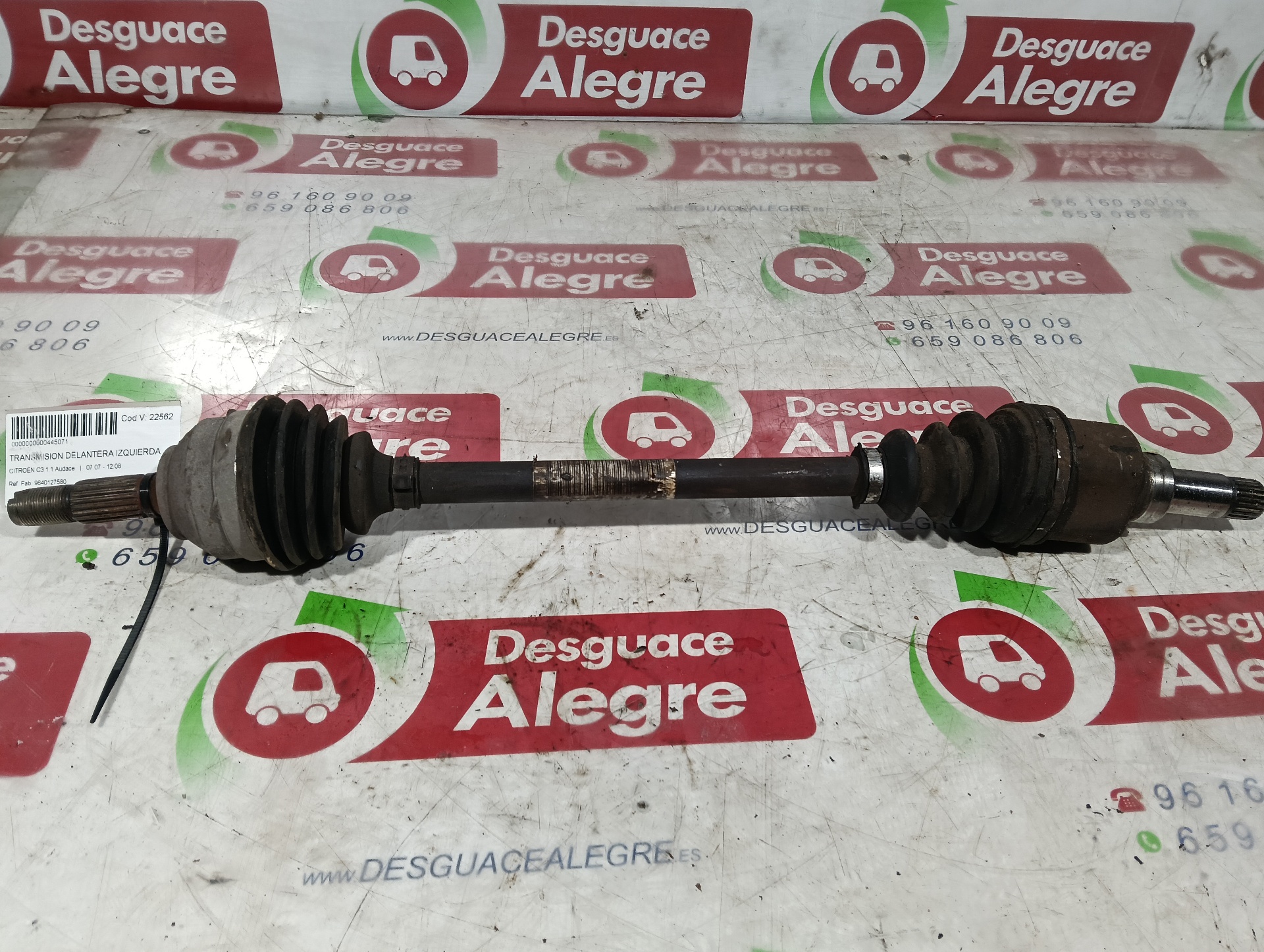 CITROEN C3 TRANSMISION DELANTERA IZQUIERDA CITROEN C3 TRANSMISION DELANTERA IZQUIERDA