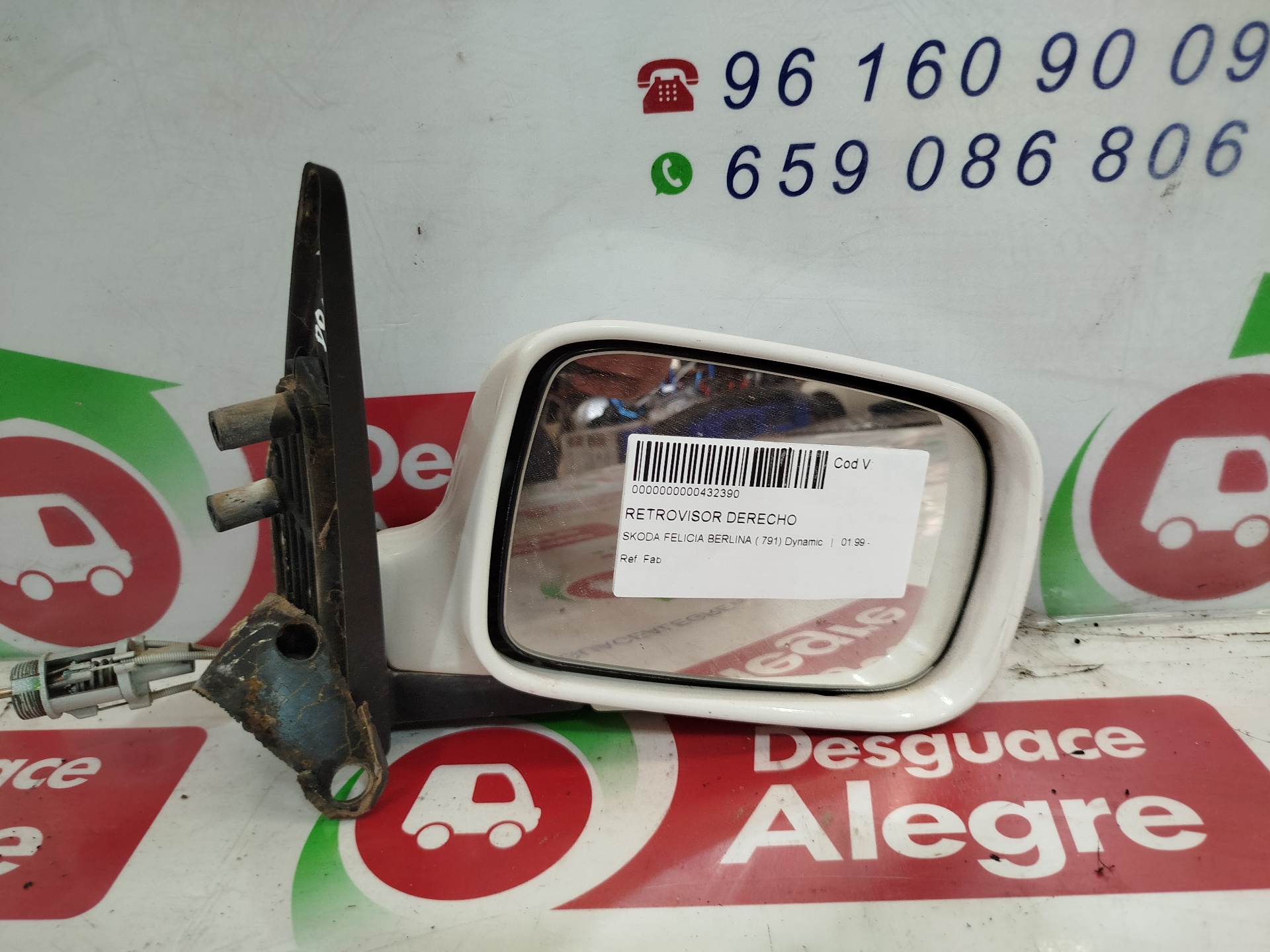 SKODA FELICIA BERLINA RETROVISOR DERECHO SKODA FELICIA BERLINA RETROVISOR DERECHO