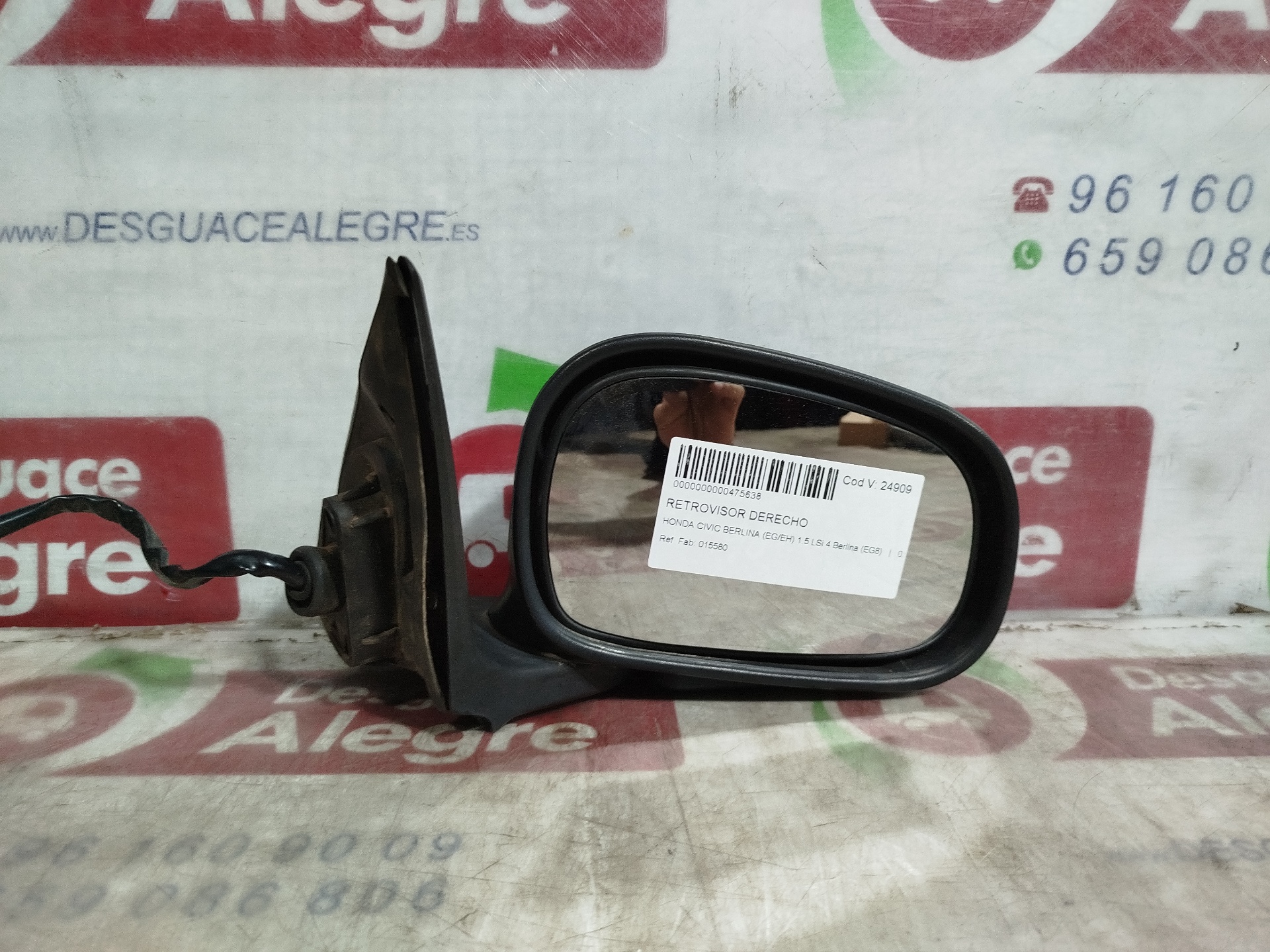 HONDA CIVIC BERL. 34 RETROVISOR DERECHO HONDA CIVIC BERL. 34 RETROVISOR DERECHO
