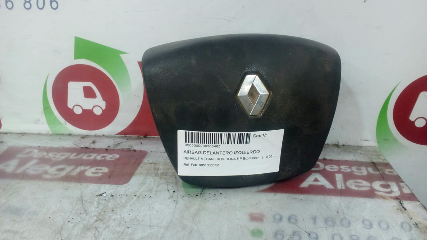 RENAULT MEGANE III BERLINA 5P AIRBAG DELANTERO IZQUIERDO RENAULT MEGANE III BERLINA 5P AIRBAG DELANTERO IZQUIERDO