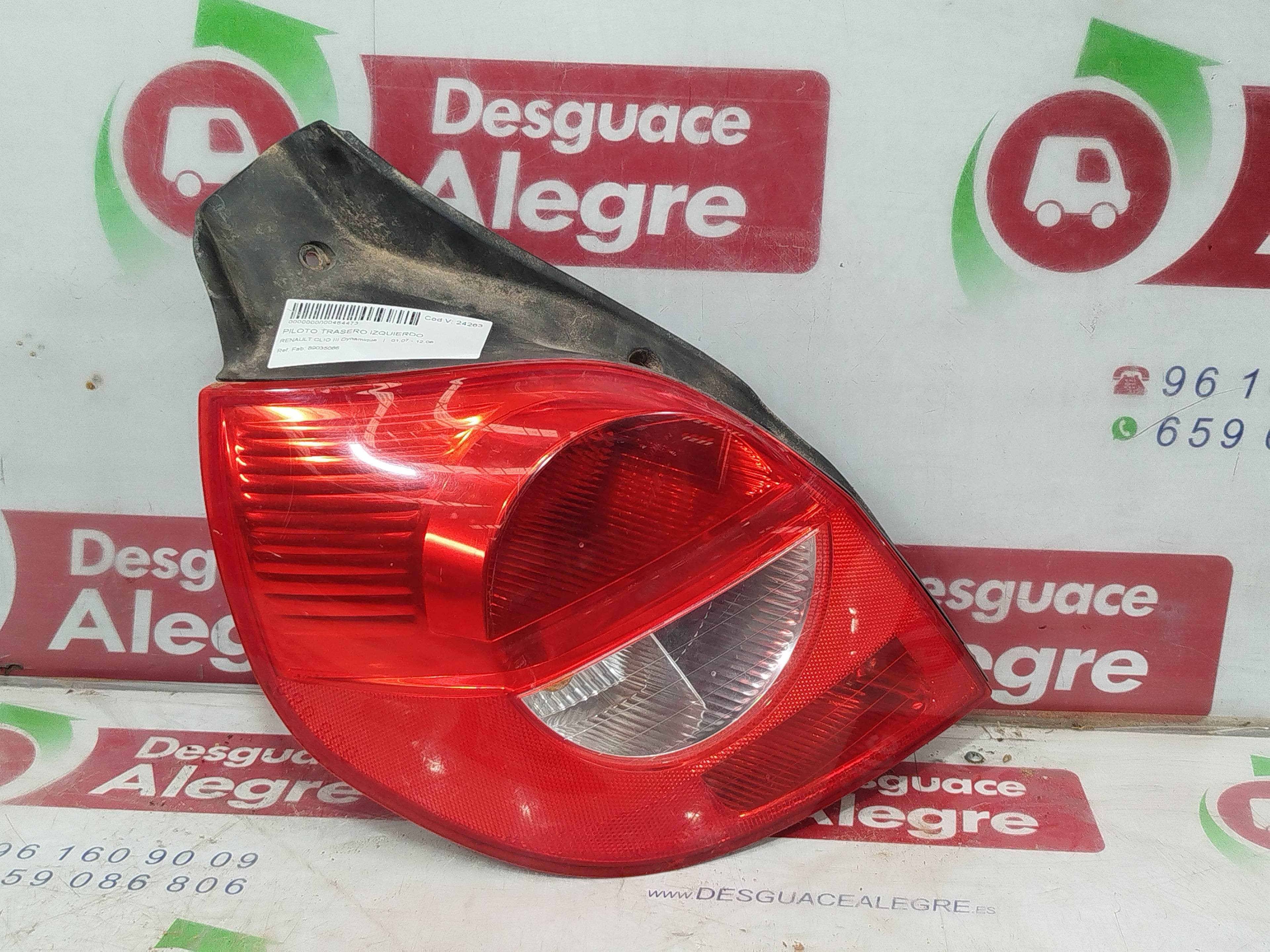 RENAULT CLIO III PILOTO TRASERO IZQUIERDO RENAULT CLIO III PILOTO TRASERO IZQUIERDO