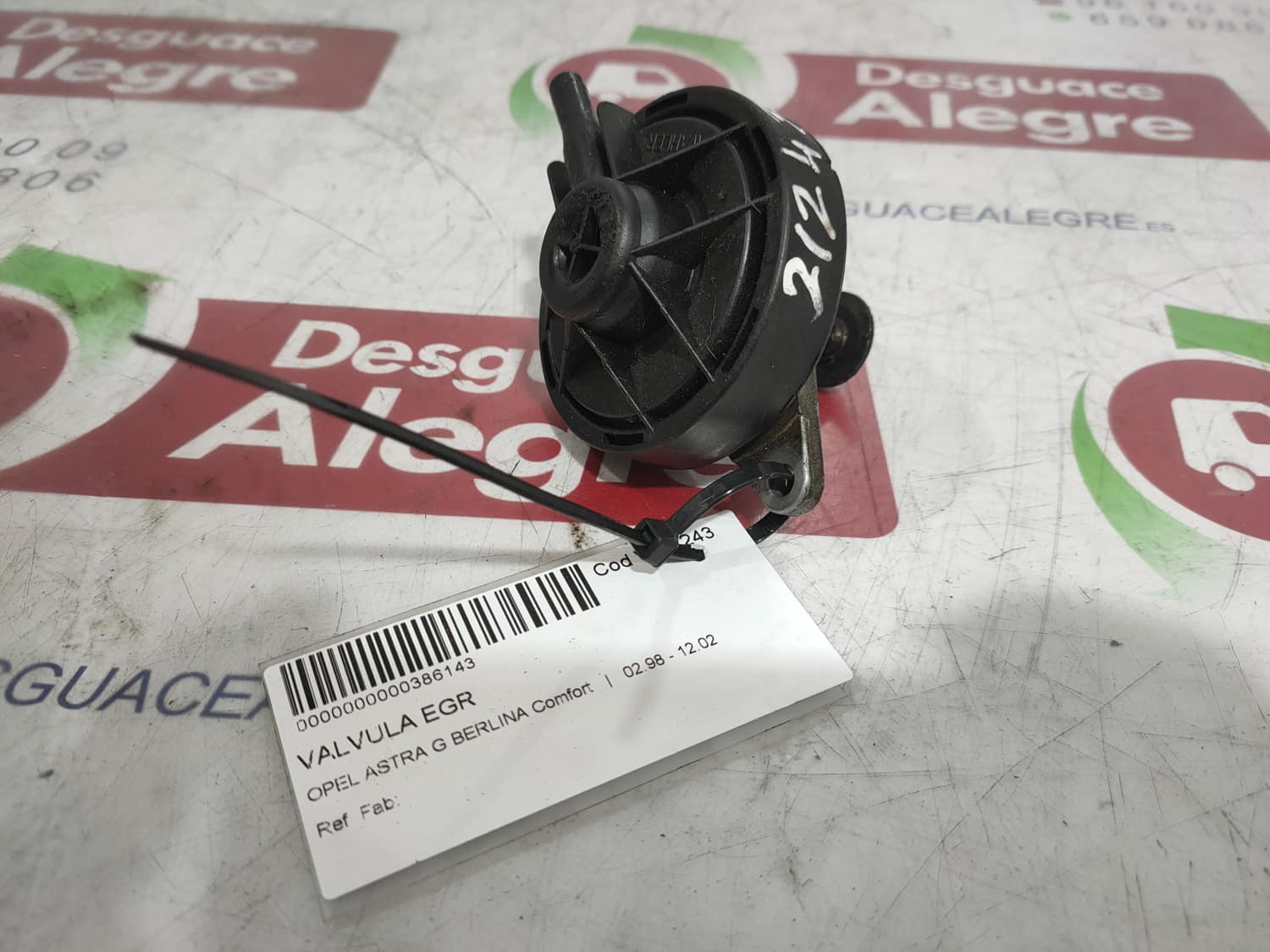 OPEL ASTRA G BERLINA VALVULA EGR OPEL ASTRA G BERLINA VALVULA EGR
