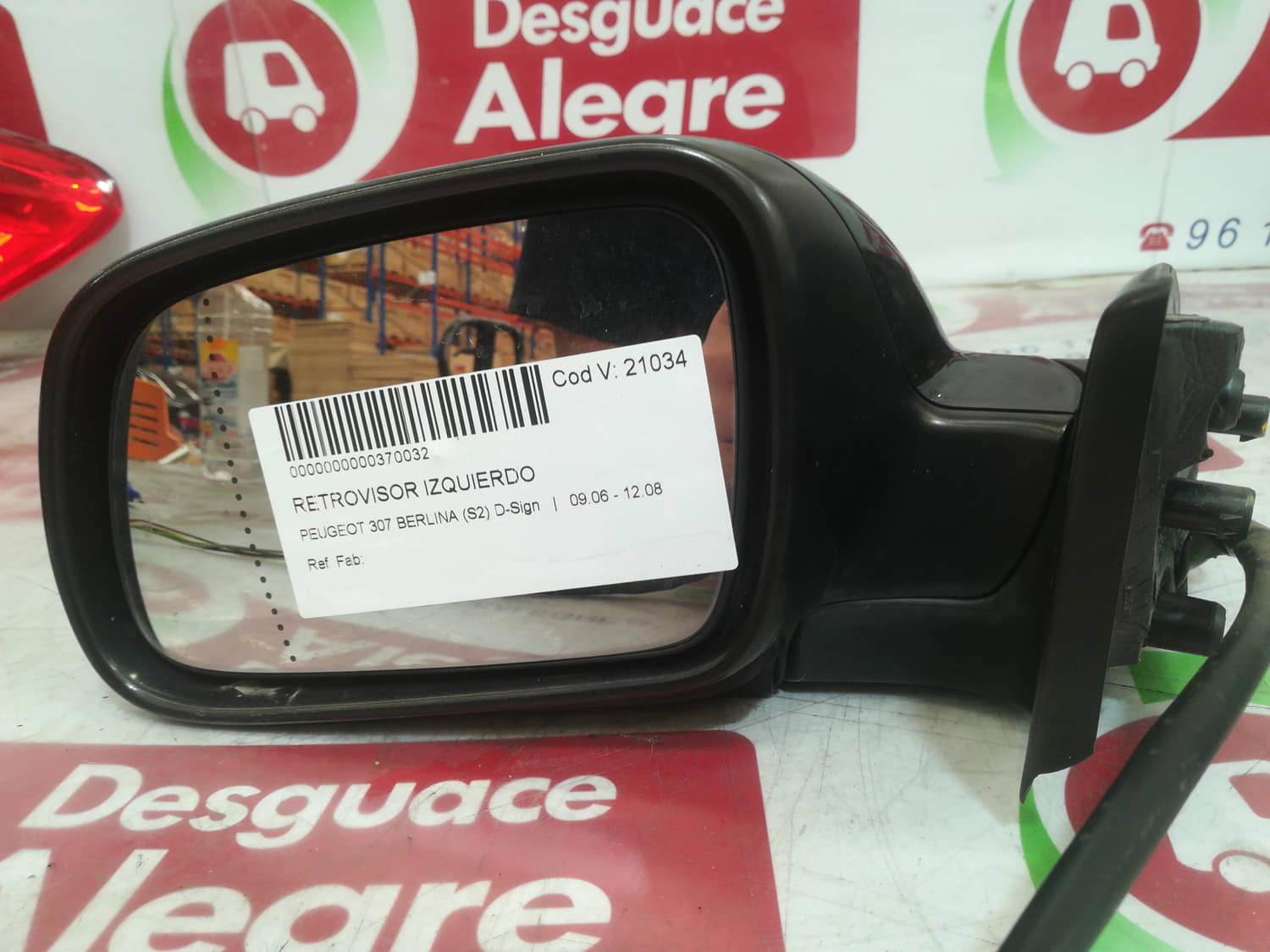 PEUGEOT 307 BERLINA RETROVISOR IZQUIERDO PEUGEOT 307 BERLINA RETROVISOR IZQUIERDO