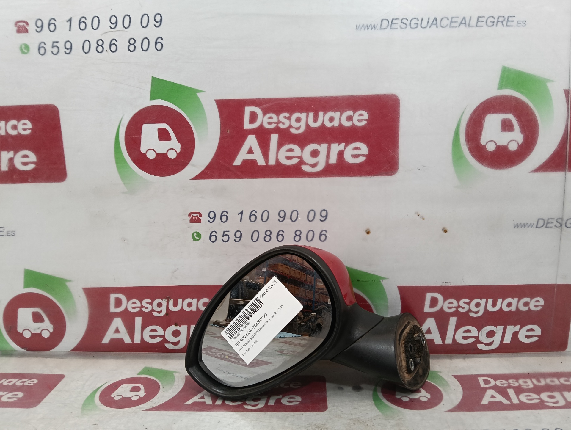 FIAT 500 150 BERLINA RETROVISOR IZQUIERDO FIAT 500 150 BERLINA RETROVISOR IZQUIERDO