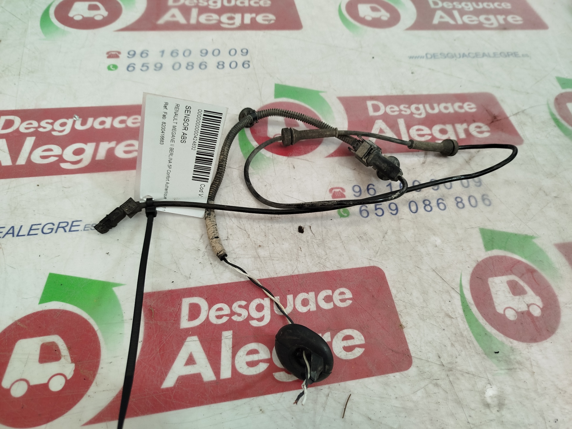 RENAULT MEGANE II BERLINA 5P SENSOR ABS RENAULT MEGANE II BERLINA 5P SENSOR ABS